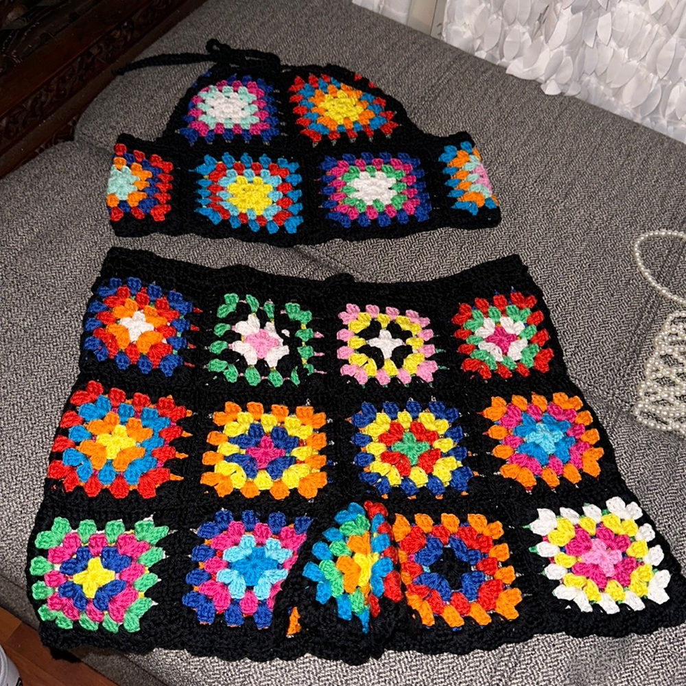 ADONIS colorful crochet set perfect for summer